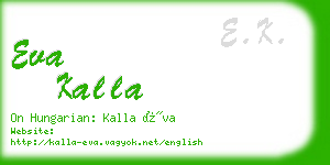 eva kalla business card